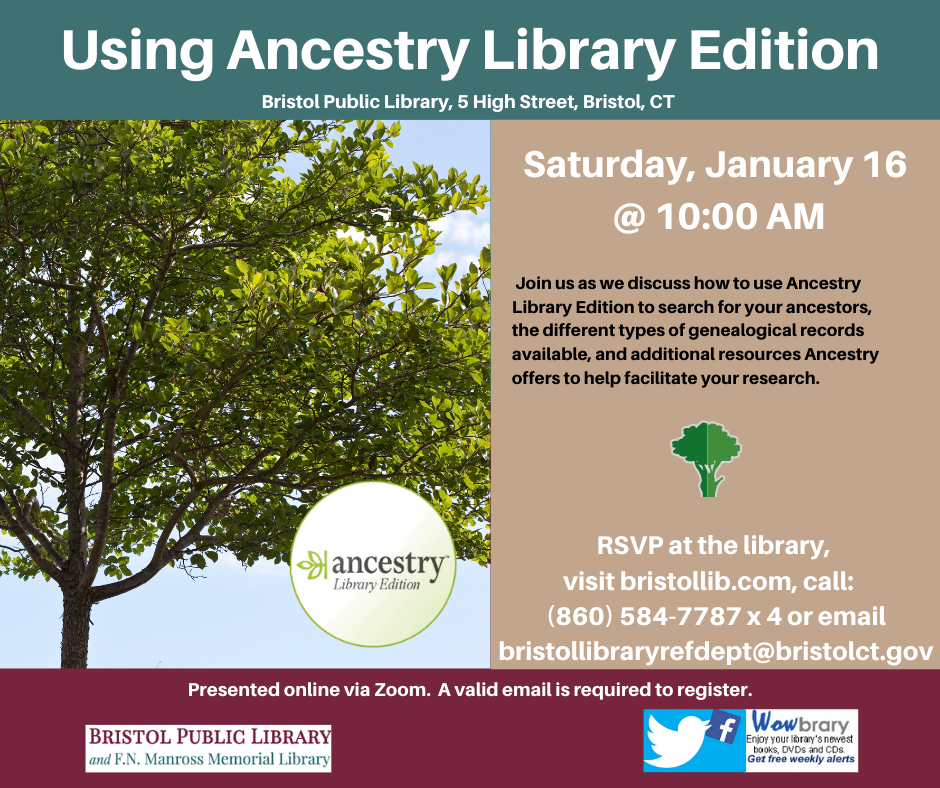 Using Ancestry Library Edition - Bristol Public Library