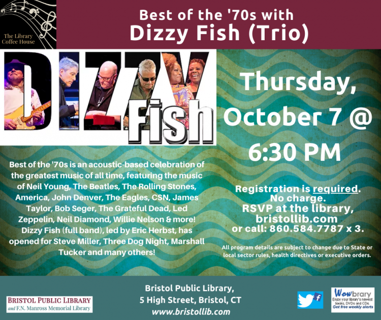 Dizzy Fish (Trio): The Best of the 70's @ The Library Coffee House