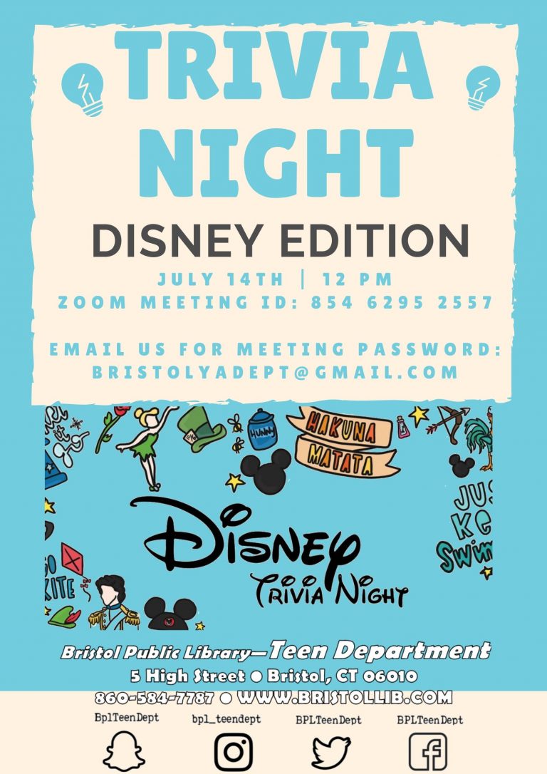 7-14-20 (Disney Trivia Night) - Bristol Public Library