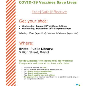 COVID Vaccine Clinics at the Library in August and September - Thumbnail