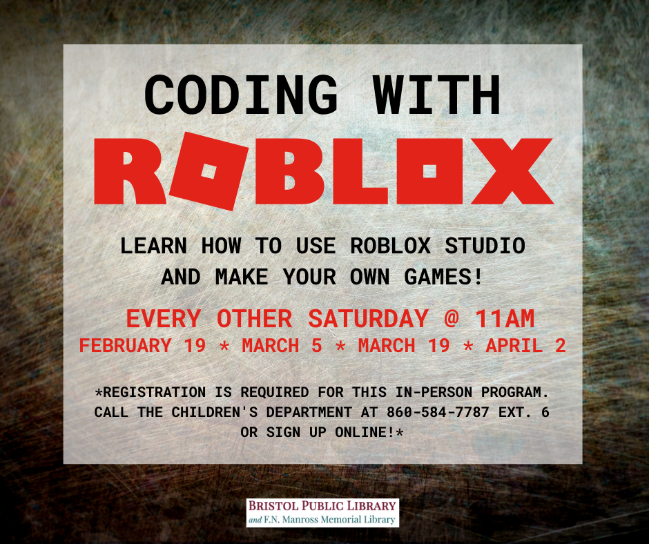 Spring 2022_Coding with Roblox - Bristol Public Library