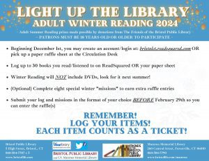 Adult Winter Reading starts on Friday December 1, 2023! - Thumbnail