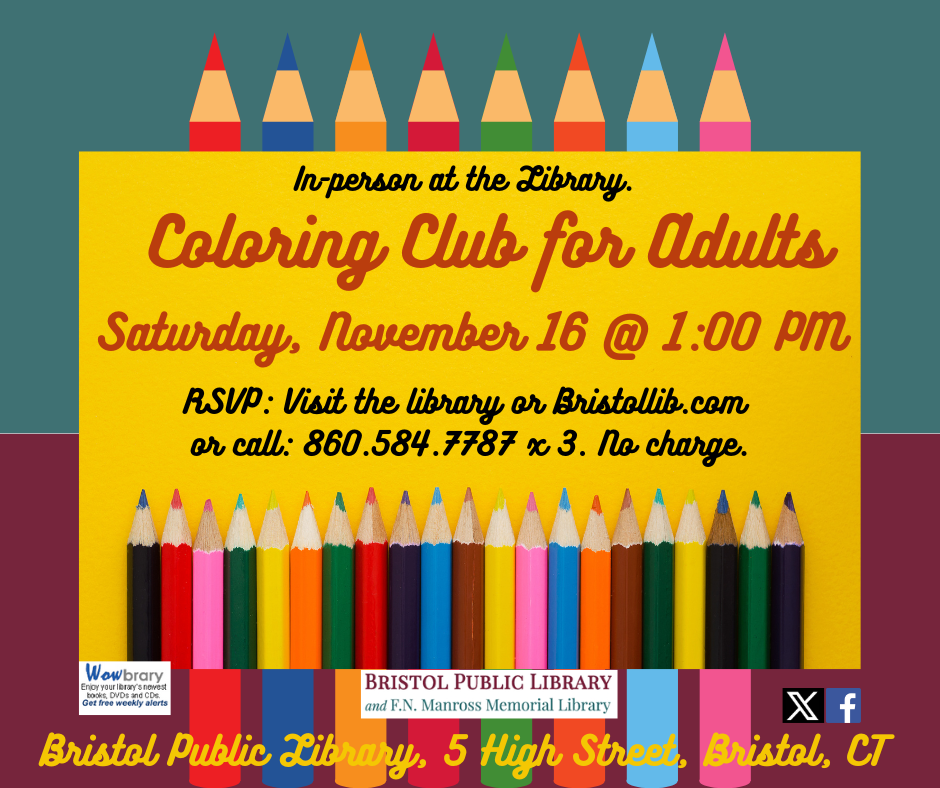 Coloring Club for Adults - Poster