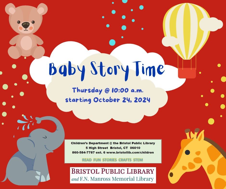 Baby Story Time @ the Library for Children 0-2 years old! - Poster