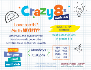 Crazy 8s Math Club Fall 2024 - Thumbnail