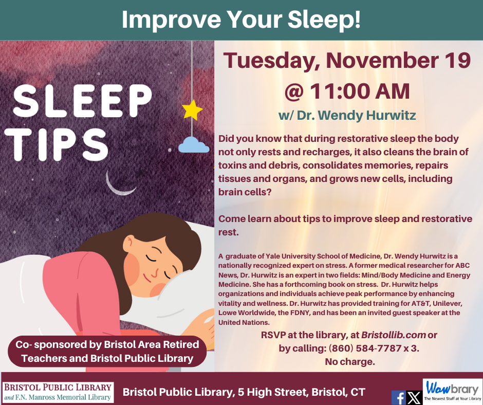 Sleep Tips with Dr. Wendy Hurwitz - Poster