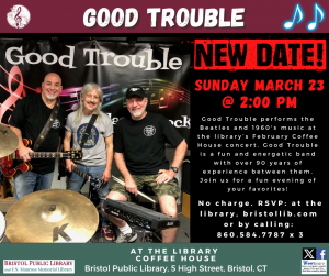 New Date! Good Trouble at the Library Coffee House - Thumbnail