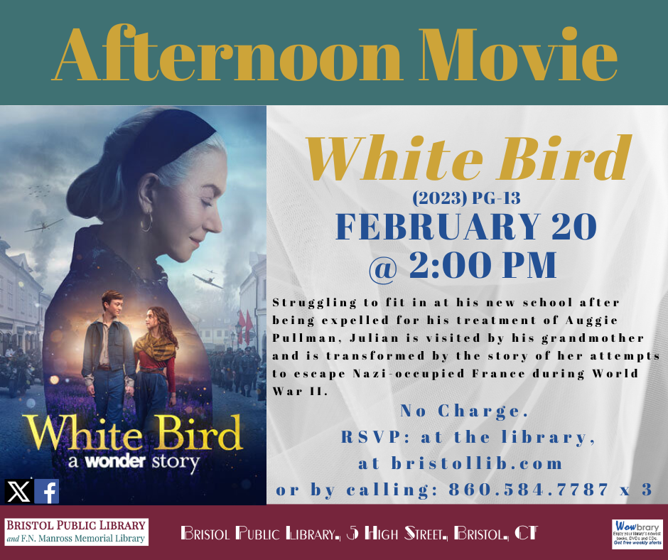 Banner - Afternoon Movie: White Bird (2023) PG-13