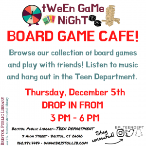 Tween Game Night: BOARD GAME CAFE - Thumbnail