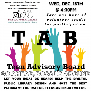 T.A.B (TEEN ADVISORY BOARD) MEETING - Thumbnail