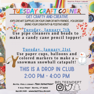 Tuesday Crat Corner: A DROP IN CRAFT CLUB - Thumbnail