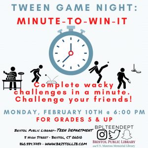 Teen Game Night: MINUTE TO WIN IT - Thumbnail