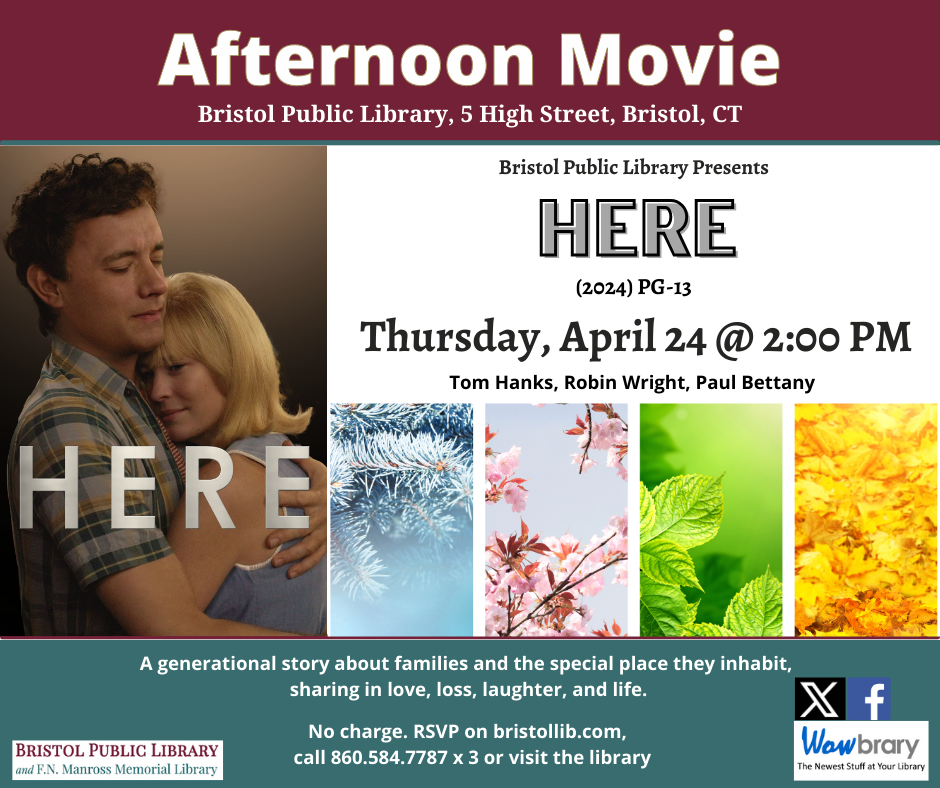 Banner - Afternoon Movie: HERE (2024) PG-13