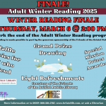 Flier for Winter Reading finale, March 6, 2025 @ 2:00 PM