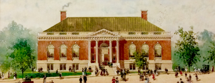 Painting of original Bristol Public Library building