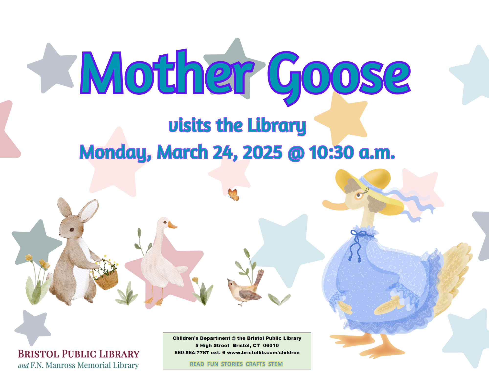 Banner - Mother Goose Visits the Library