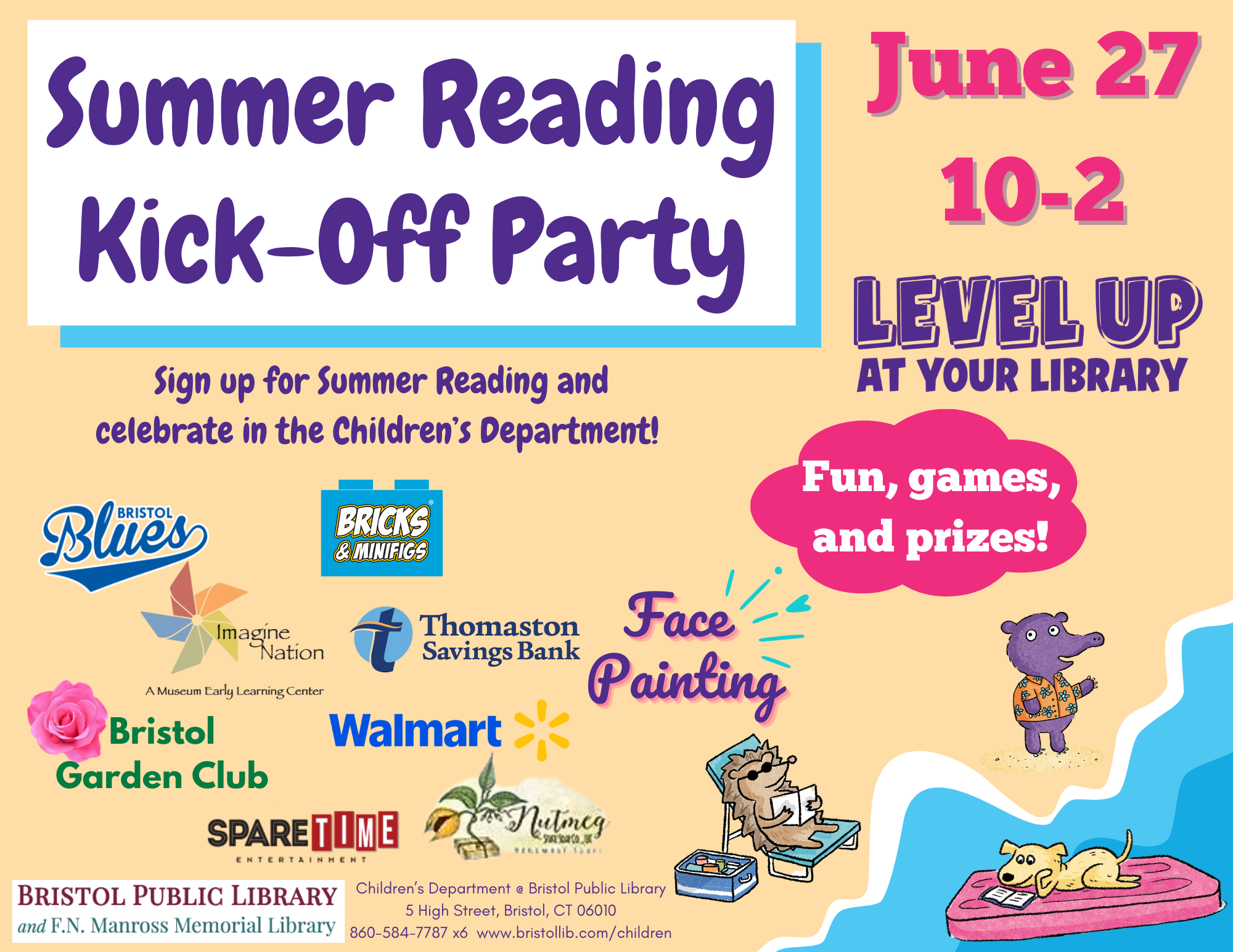 Graphic of flyer with sponsor information in the background and program details in the foreground. 