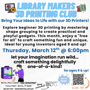Library Makers: 3D PRINTING CLUB - Thumbnail