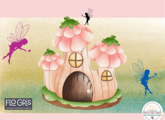 A faerie house with three faeries