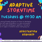 Bright colorful shapes on dark blue background with colorful text.