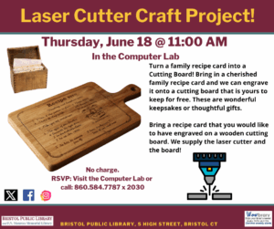 Laser Cutter Project: Recipe Card Engraved on Cutting Board - Thumbnail