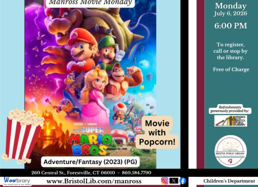 A movie pic showing the Mario Brothers and other characters.