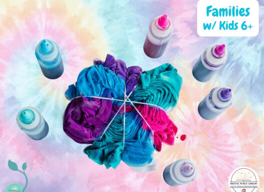 A tie-dye background with a tie-dye project.