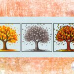 Three trees in a collage.