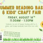 Green flyer with grass and sunflower under green and orange text.