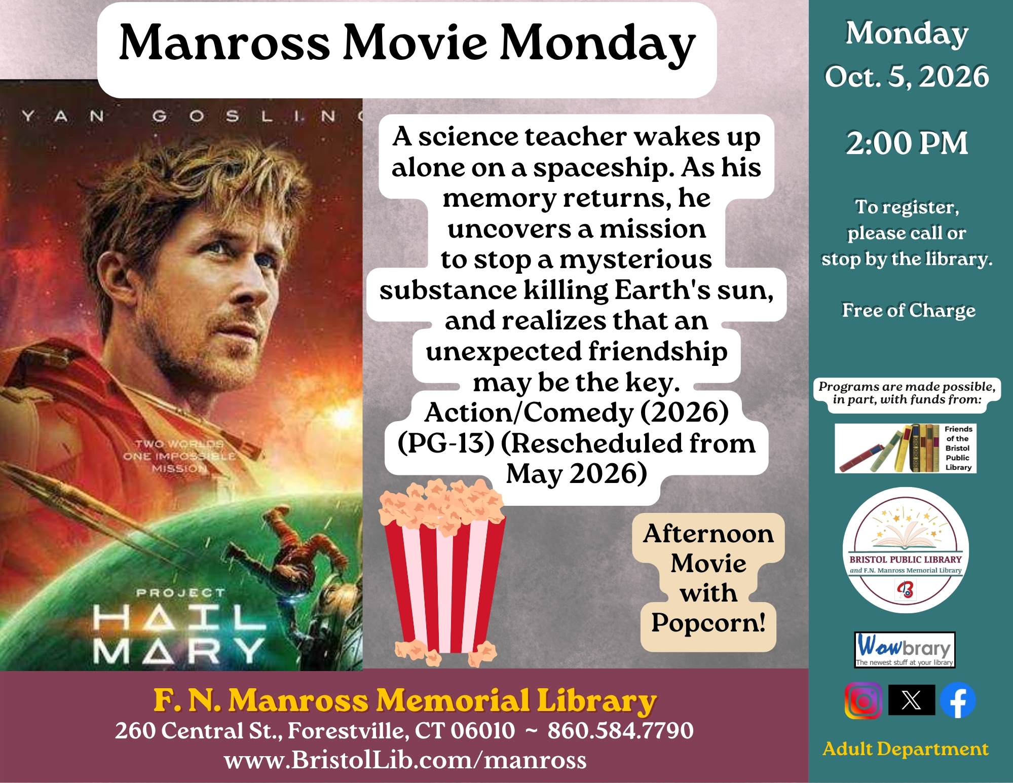 Banner - Manross Movie Monday: Project Hail Mary