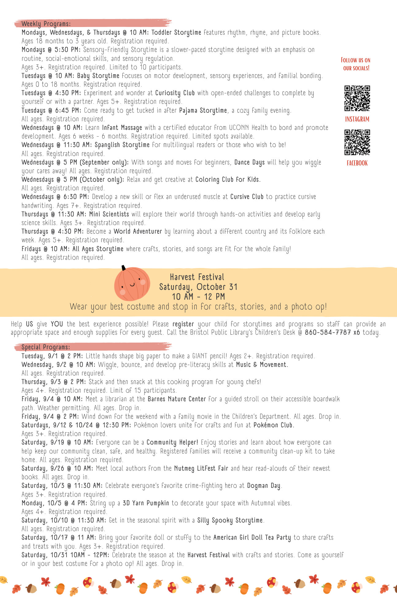 Black text on white background with orange pumpkin at middle.