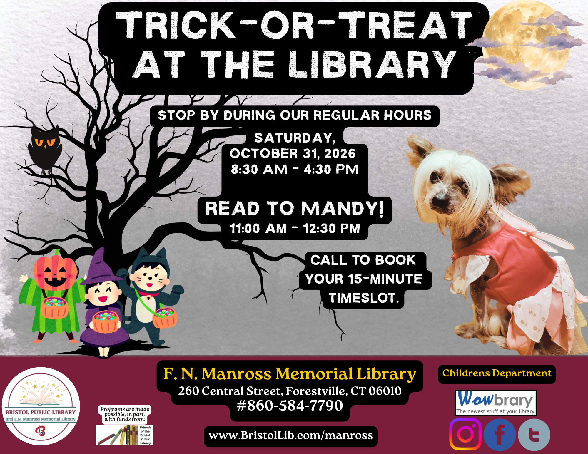 Banner - Trick-Or-Treat at Manross! Drop-In