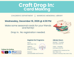 A program flyer showing homemade cards.